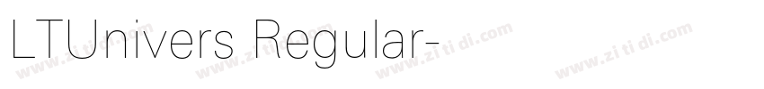 LTUnivers Regular字体转换